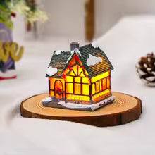 NEVALIS™ Lumière di Natale – Casette Innevate Luminose con LED (1–6 Pezzi)